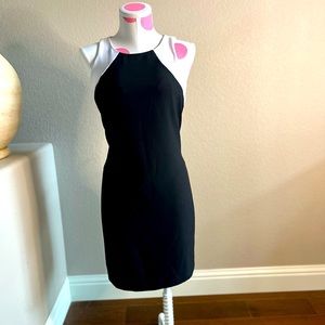 Banana Republic Black and White Sheath Dress, Size 4 Petite